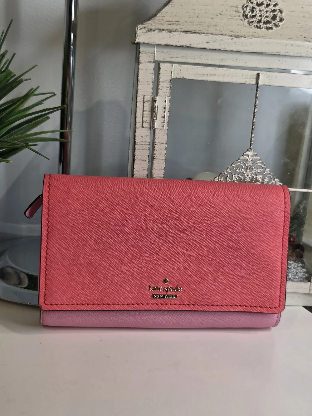 Kate Spade Pink Bi-Color Clutch
